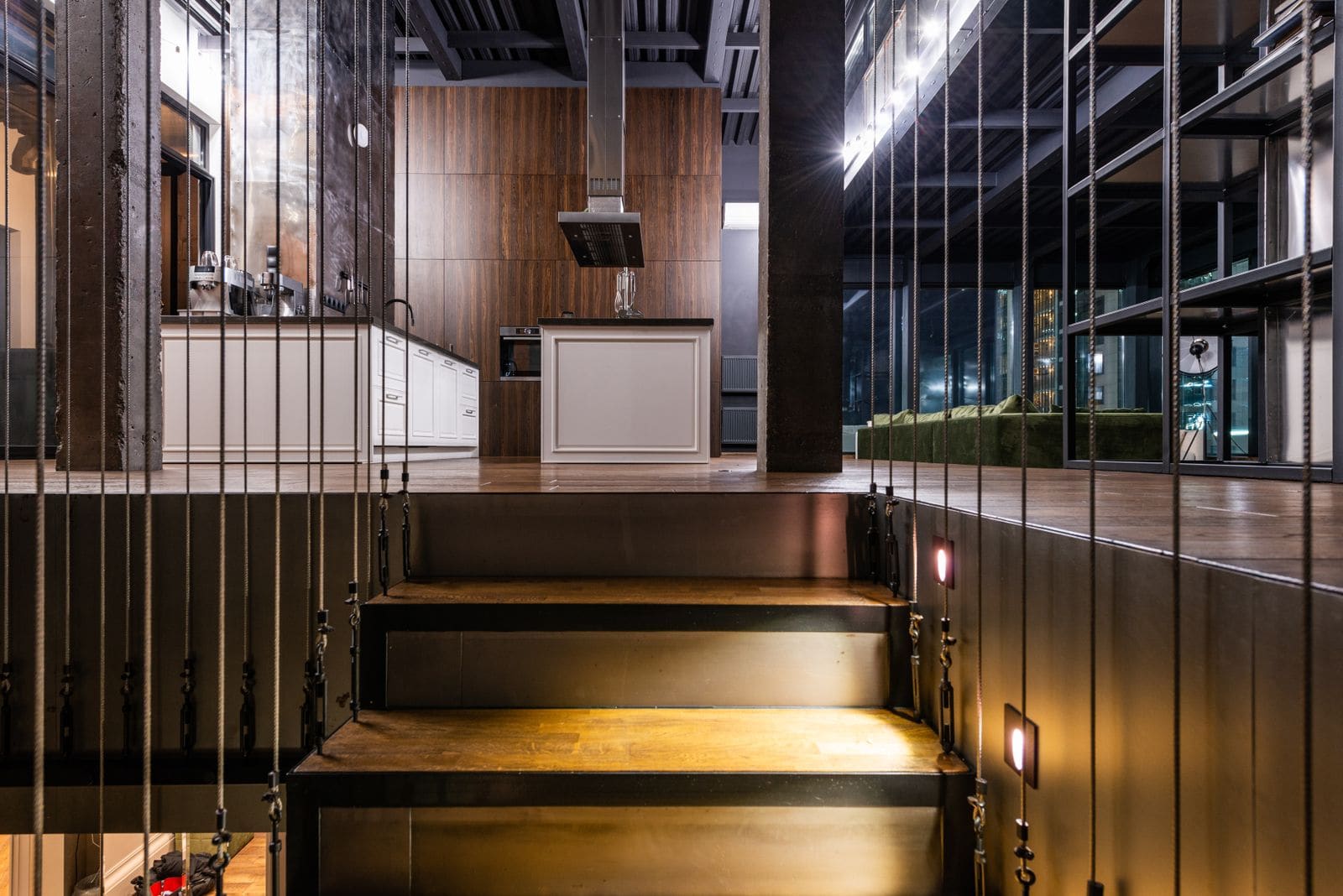 Interior of a modern loft-style apartment