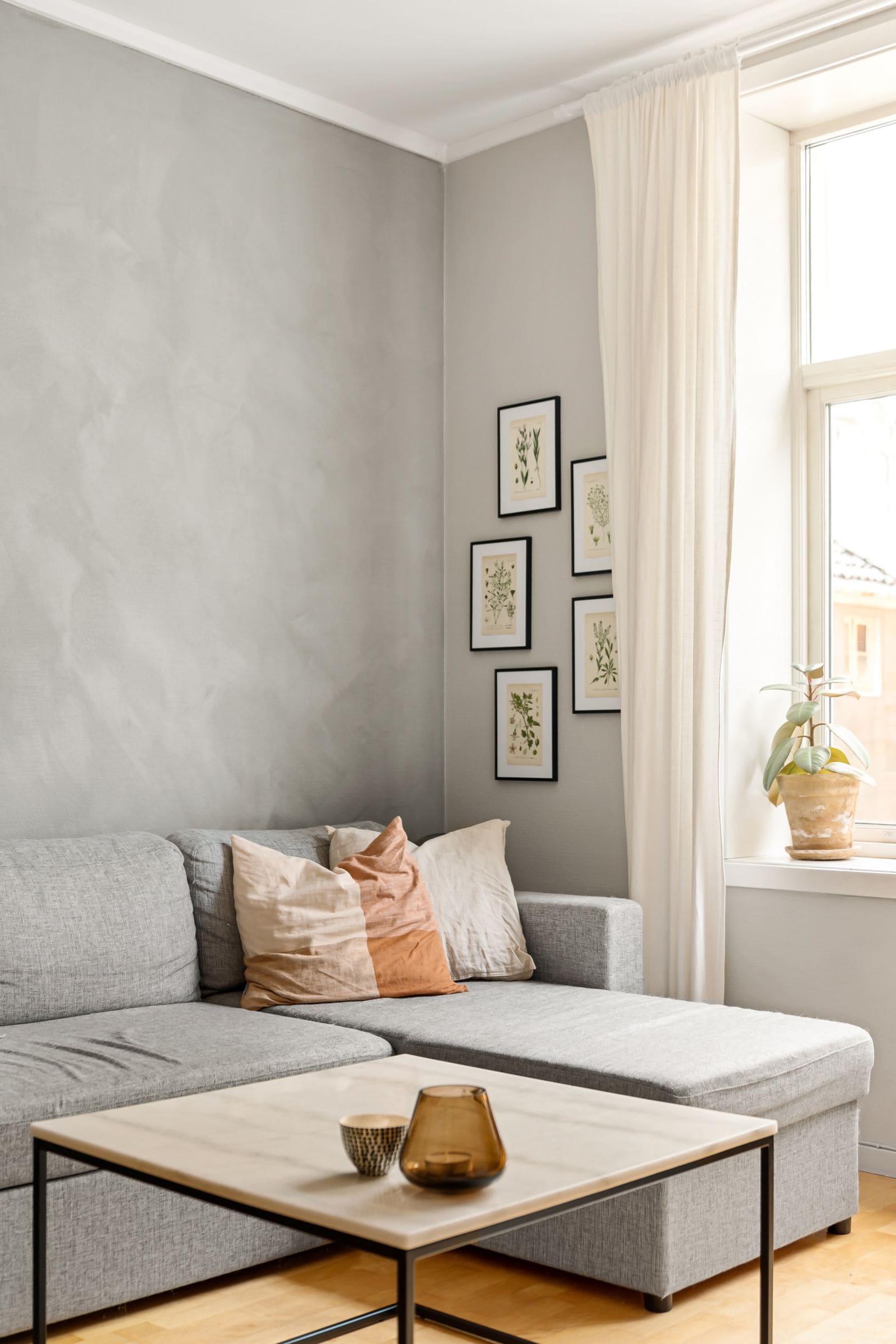 Minimalist modern living room interior