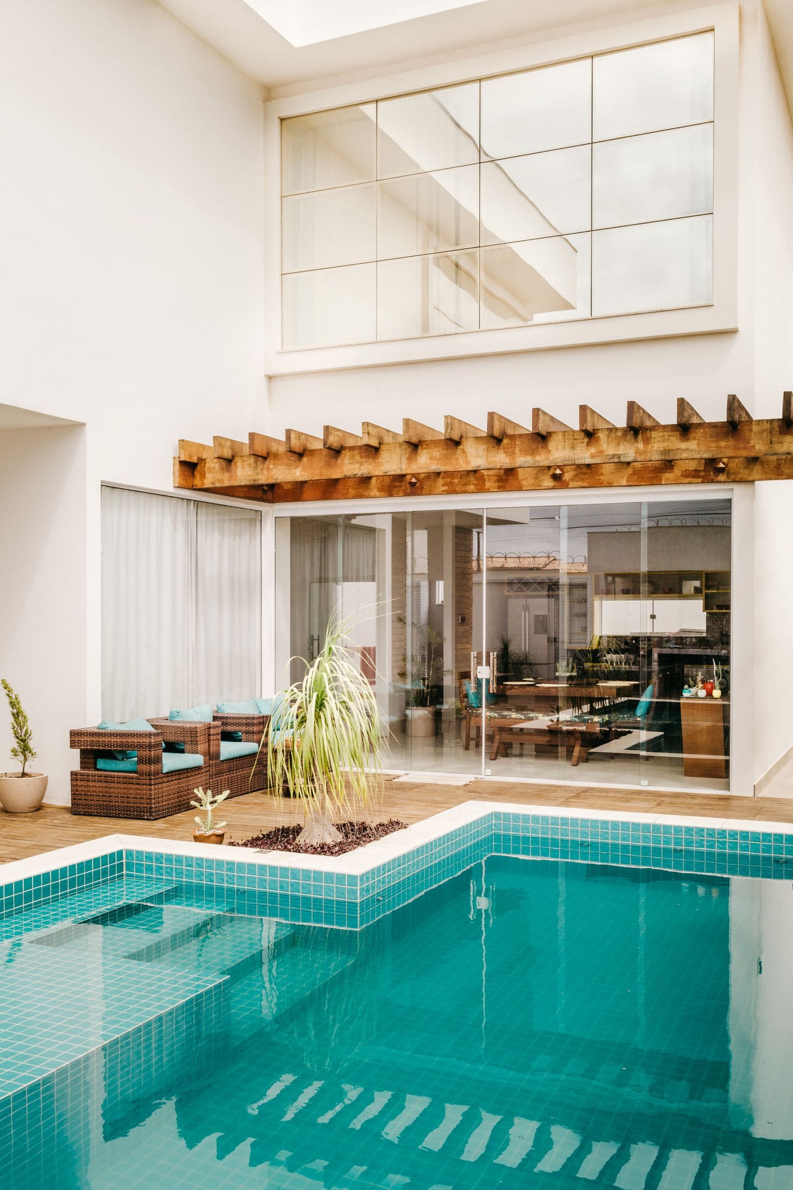 Contemporary resort villa with an outdoor swimming pool