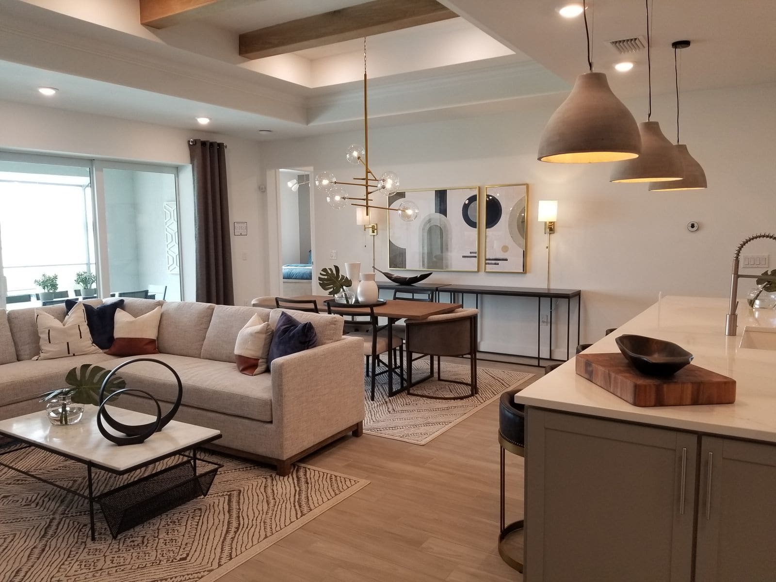 Modern home interior with an open living space